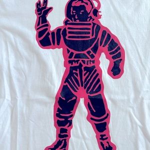 Billionaire Boys Club White Short Sleeve Shirt BBC - Astronaut -Mens Size Small